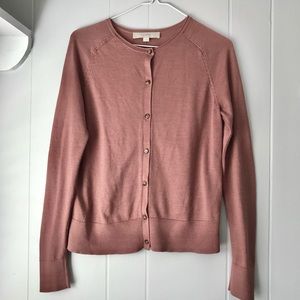 LOFT Mauve Cardigan Size M